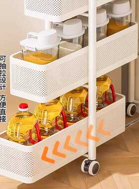拉抽缝隙柜夹缝厨房篮极窄小推车冰箱拉柜缝物架收纳卫生间侧面置