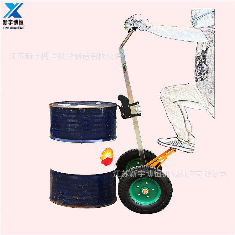 供应DE450手推油桶装卸搬运车 铁塑通用型圆桶叉车 手动油桶车