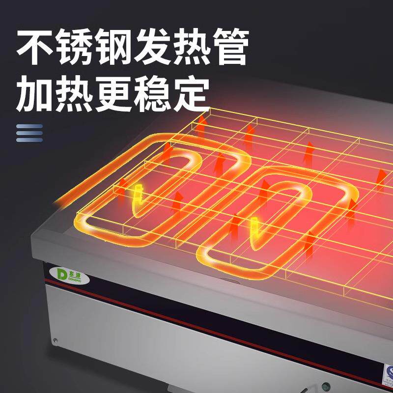 电热牛排扒炉手抓饼机不锈钢双温控台式电平扒炉摆摊商业用铁板烧