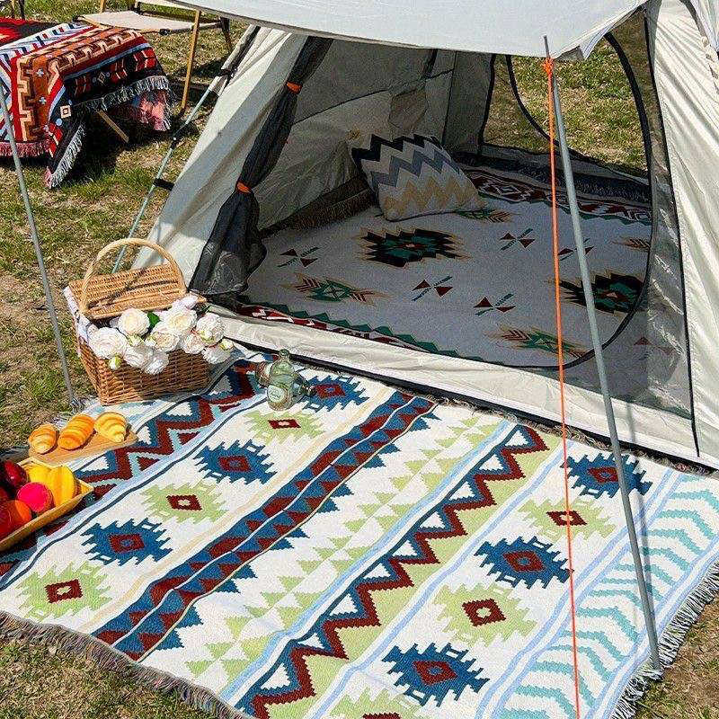 波斯流苏编织地毯涤棉材户外露营毯野餐垫防潮地垫便携可折叠,户外/登山/野营/旅行用品,野餐垫,淘宝优惠券,粉丝福利购,淘宝优惠卷