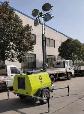 全方位升降露天煤矿照明灯塔夜间拖挂式工程移动照明车 9米拖车式