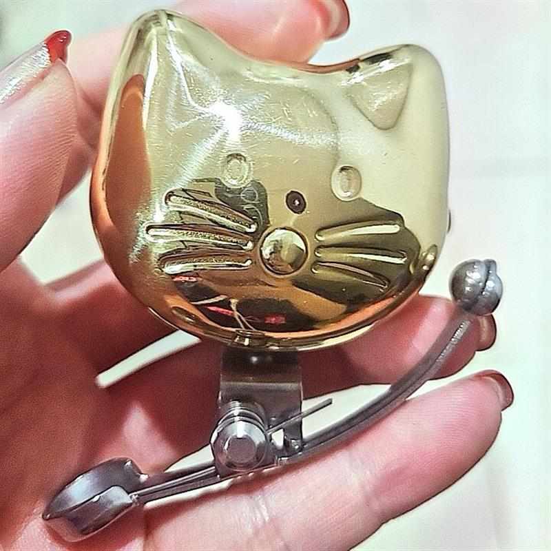 城市复古自行车可爱猫猫车铃小布折叠D7改装车铃平衡童车手打铃铛