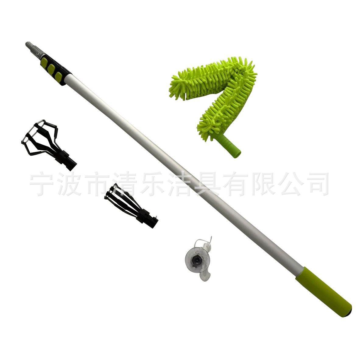高空换灯泡神器吸盘取灯器吊扇除尘掸组合通用加长伸缩铝杆