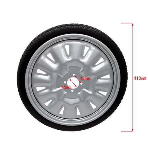 16R2.125电动轮椅后轮聚氨酯脚轮16寸四孔轮毂中间孔45mm