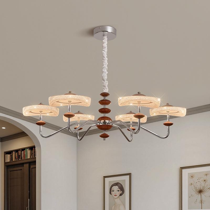 法式奶油风客厅灯创意设计感护眼卧室灯书房灯艺术氛围感飞碟吊灯