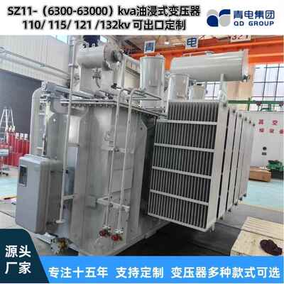 青电变压器厂 SZ20- 6300 25000 63000KVA/110kv油浸式主变压器