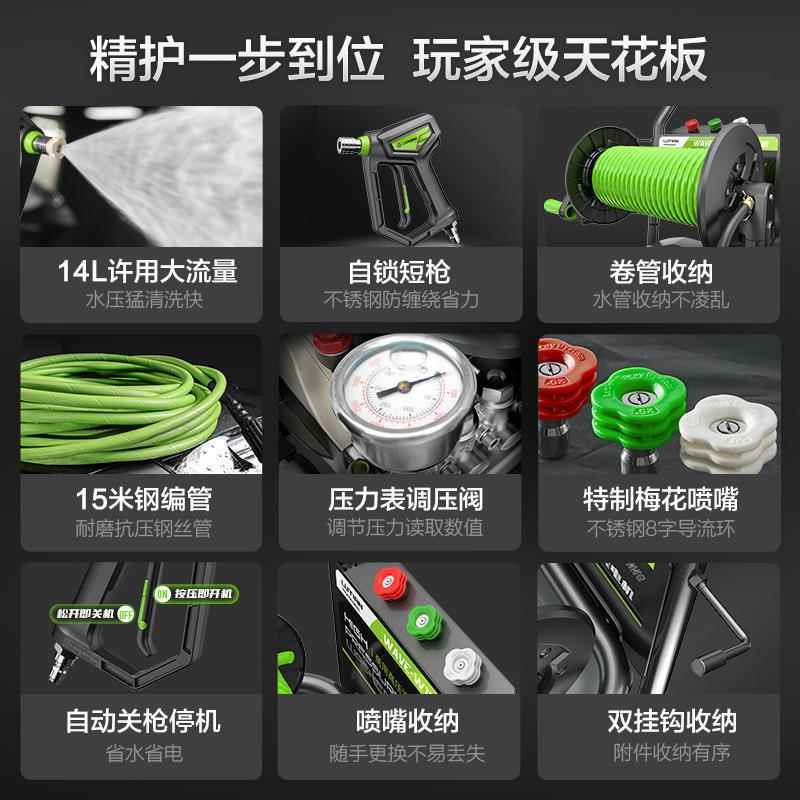 巨浪W16PO20V3田000W2绿霸商用RSU清洗机大功率绿工业R洗车清洗机图片