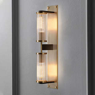 卧室床头灯轻奢客厅电视背景墙水晶壁灯简约现代高级感两侧装饰灯