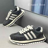 秋冬季 男鞋 透气百搭老爹鞋 舒适皮布拼接时尚 ELEGANT 休闲鞋 ROSE