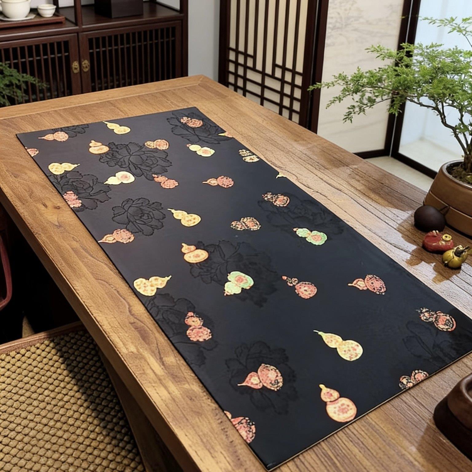 复古中式吸水葫芦茶席茶巾
