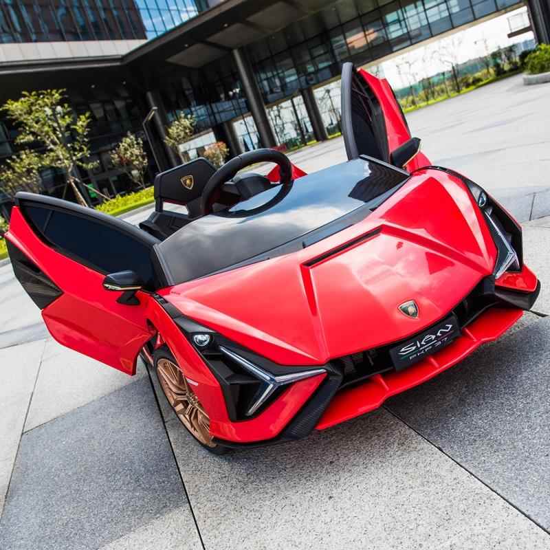 正品兰基尼儿童电动车四轮汽车女小孩玩男具博汽可车坐人宝宝遥控