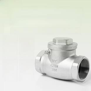 304不锈钢旋转止回阀H14W水平螺纹水管止回阀4分钟6分钟Dn50 65