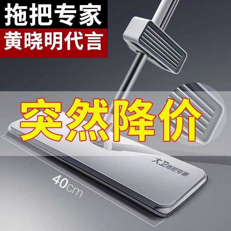大卫拖把平板大号家用懒人一拖2023免手洗拖地神器高档拖把新款清