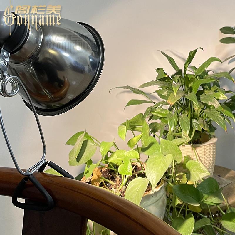 美式铁艺夹子灯座现代工业风灯罩大功率灯头耐高温保温灯座延长线