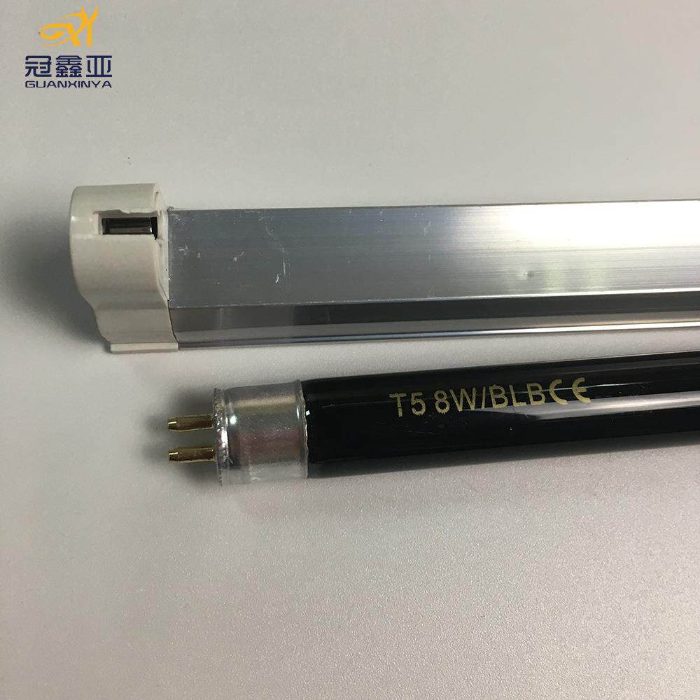 厂家8WT5灯管带支架uv紫光荧光灯UV紫外线验钞灯管舞台紫光灯管