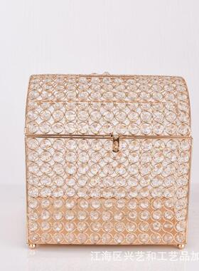 中式五金铁百宝箱电镀金色艺透明水摆家件1008居饰品简约玄关晶客