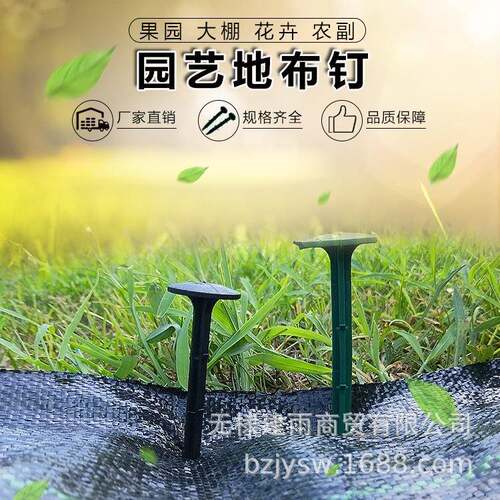 塑料地钉防草布除草布钉园艺用品地钉果园防草地布绿色防草布地钉