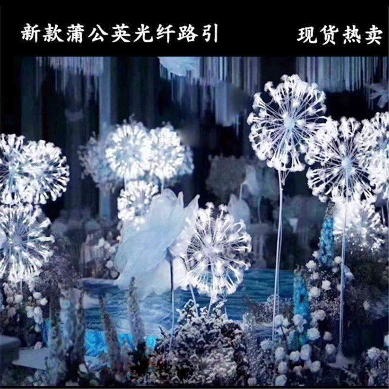 2025新款婚庆道具发光蒲公英路引婚礼场地布置t台装饰用品