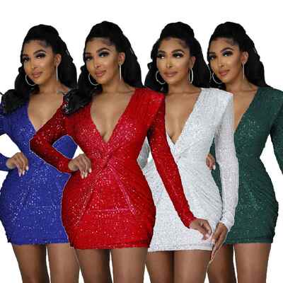 Women's hip hugging skirt sequined collar slimming