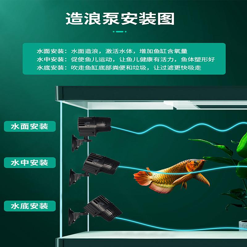 优选O2鱼缸造浪泵冲浪泵吸盘大功率抽粪吹粪机海水环正玄波造流打