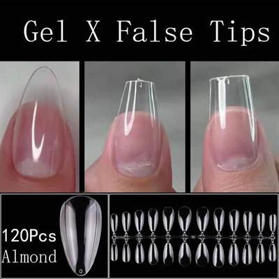 ..240 Pcs Nail Tips Extension System Soft Gel X Fake Nail Sc