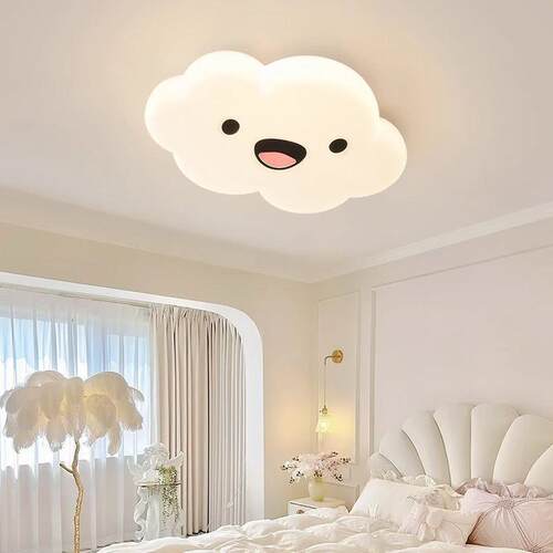 儿童房卧室吸顶灯现代简约奶油风男孩女孩房间灯led护眼公主房灯