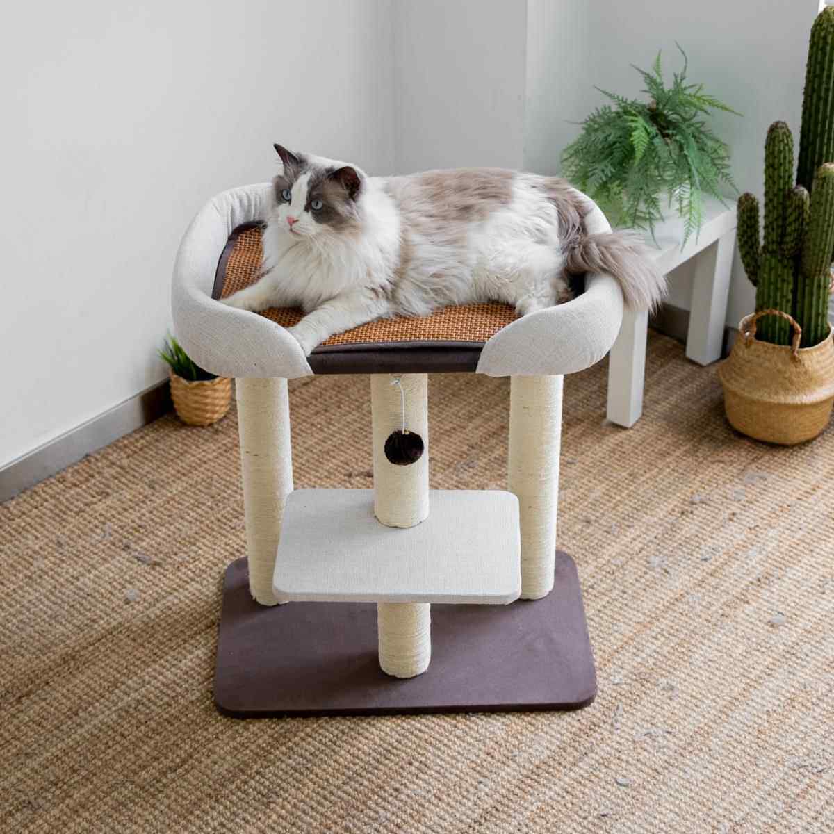 正品爬大柱网红大床猫窝猫树一体猫架型猫布偶缅因攀爬剑麻子猫屋