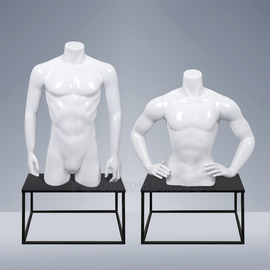 男半身服装模特道具，运动肌肉款展示架内衣陈列人台