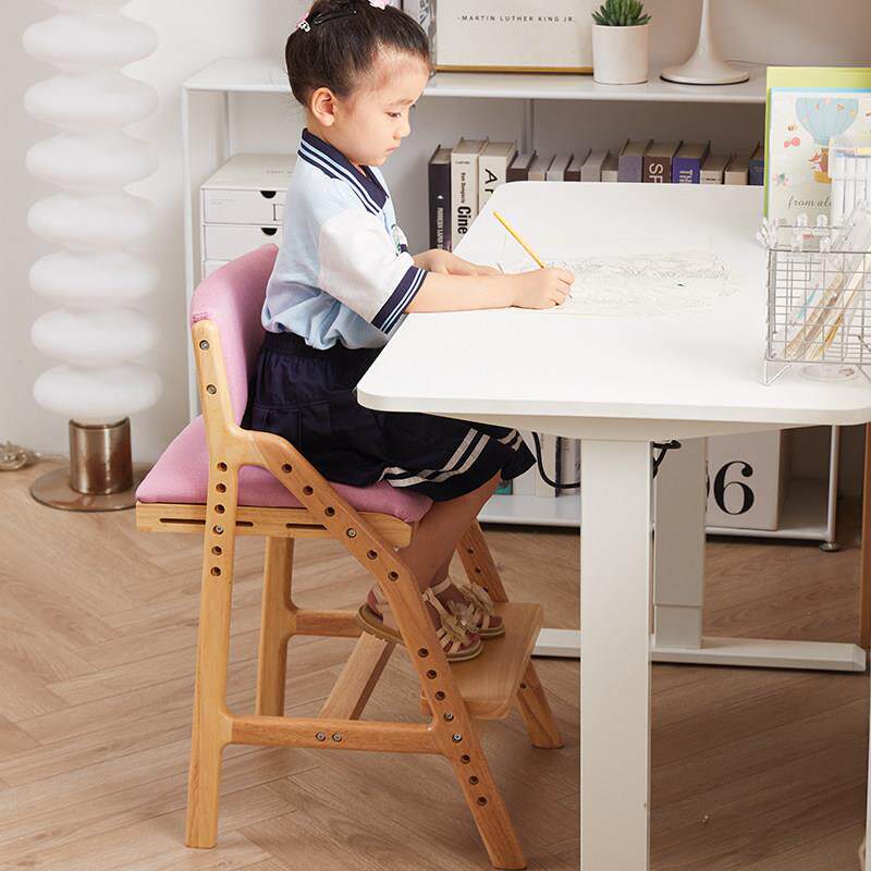 实木型儿童学习升降椅办公椅子凳子矫正坐姿小学生可调节座椅家用