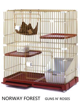 新款摩登活n挪威生森o林猫笼超大自由空间家用两层双子三层猫别墅