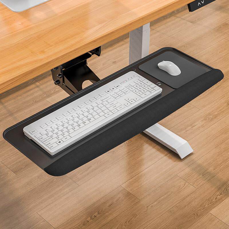 键盘托 托架桌下滑轨抽屉托 托盘人体工学键盘架电脑办公桌滑鼠旋