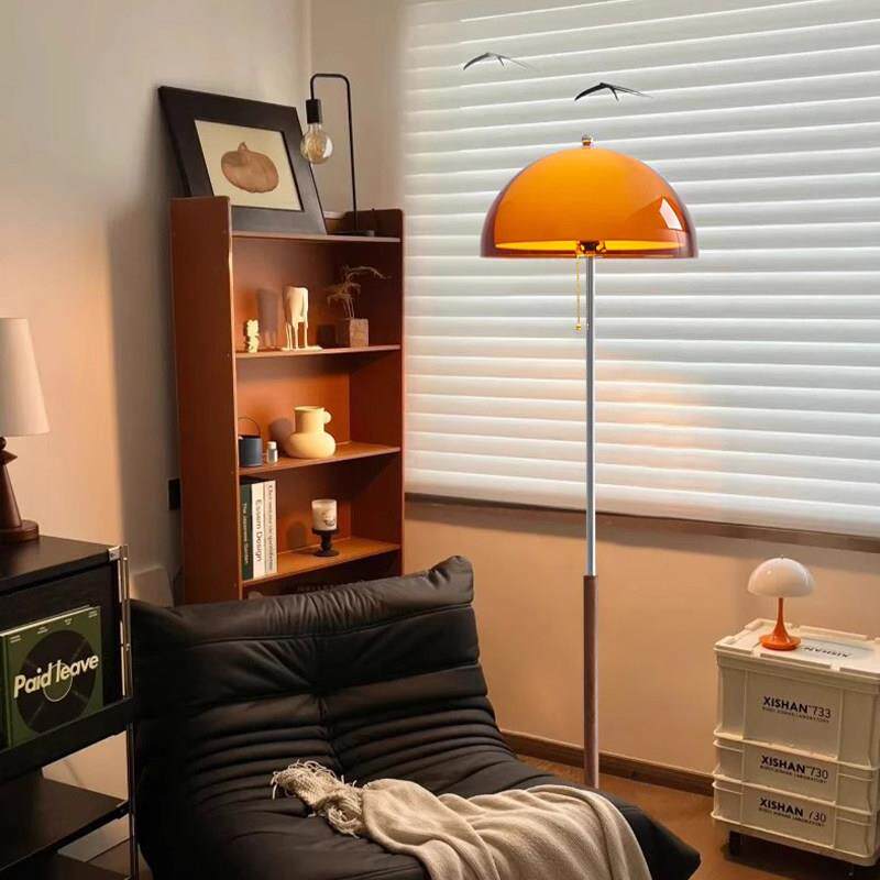 法式中古落地灯客厅沙发旁落日气氛灯覆古设计感卧室立式台灯casa