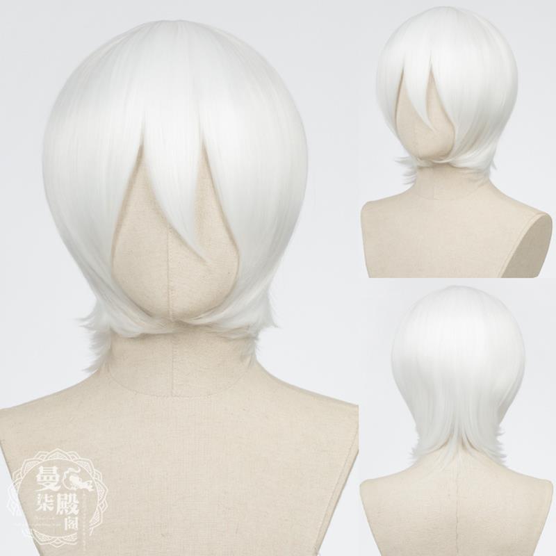 正品M曼柒万殿 阁用COS假毛收脸短发SN基佬头皮顶24色男女cos假发