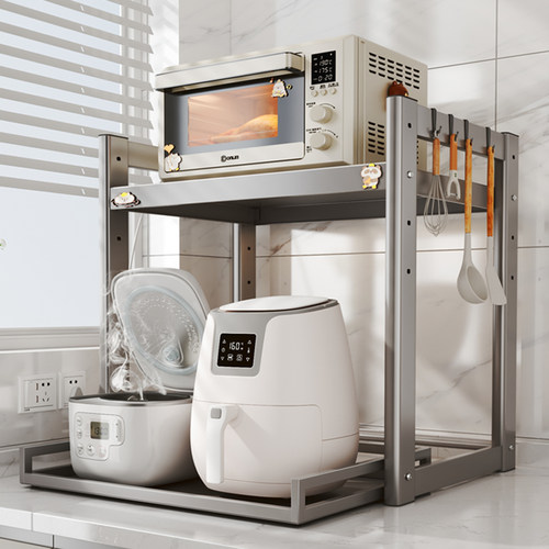物微波炉双层烤箱大容量微波炉支架拉架厨房架台面抽屉式加高抽置