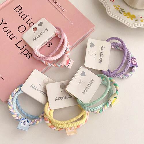 Three-piece headband set with hair band发带
