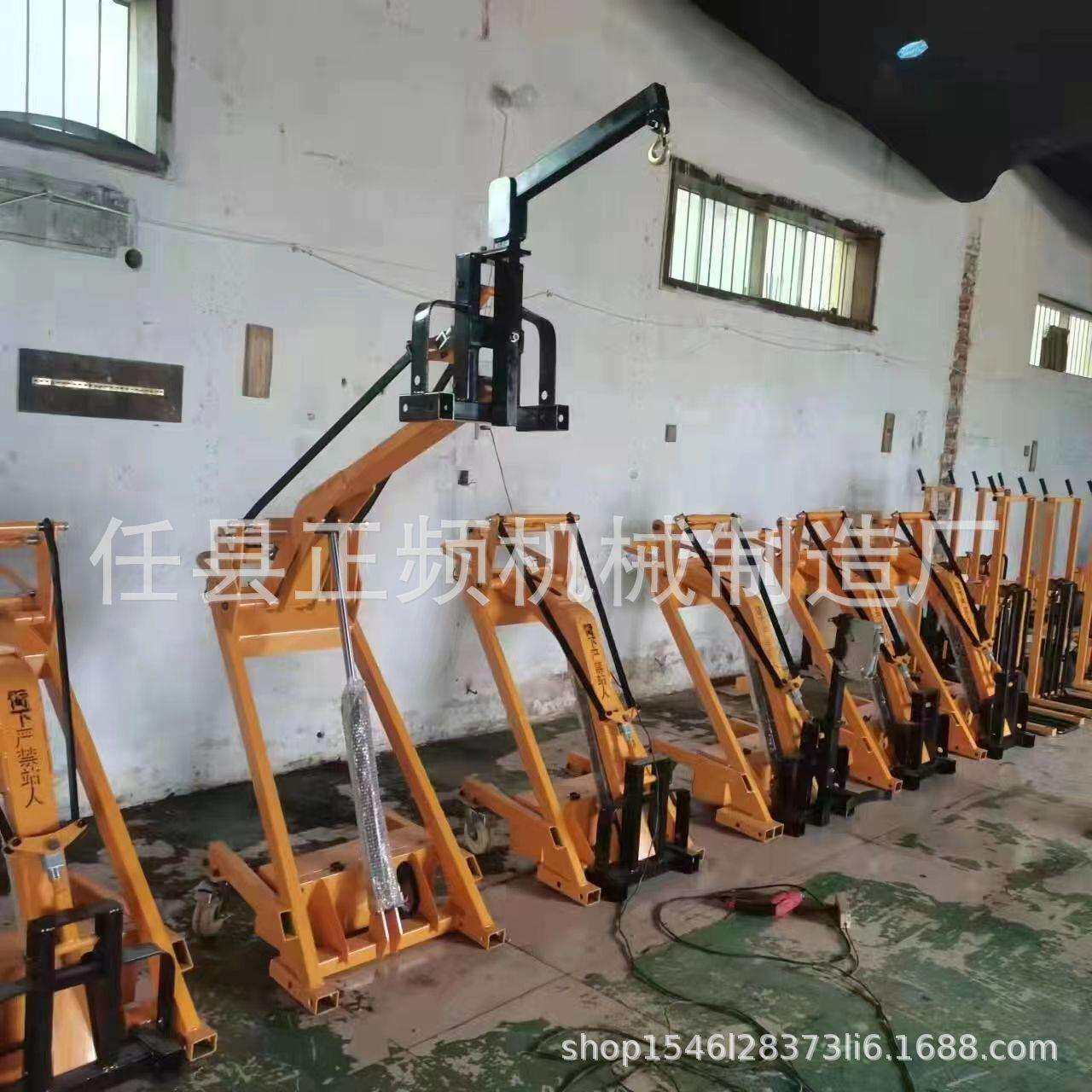 电动小型液压搬运车便携式装卸车单人曲臂手推车堆垛堆机铲车