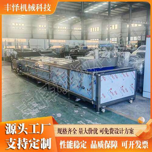 黄花菜漂烫机全自动笋尖西兰花预煮漂烫机设备上海青清洗漂烫线