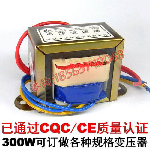 低频E型变压器工频EI型电源变压器300VA 12V AC220V变AC（单）12V