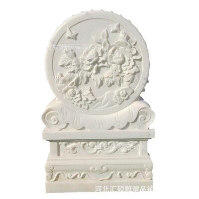 石雕门墩抱鼓石一对汉白玉大象石鼓貔貅青石庭院门口摆件石抱鼓