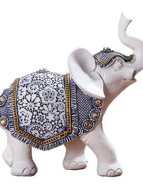 大象树脂工艺品摆件欧式东南亚风格时尚创意家居轻奢摆件