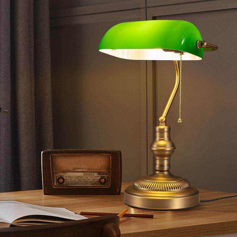 美式复古双头多功能台灯老式怀旧民国银行学生护眼卧室床头灯包邮