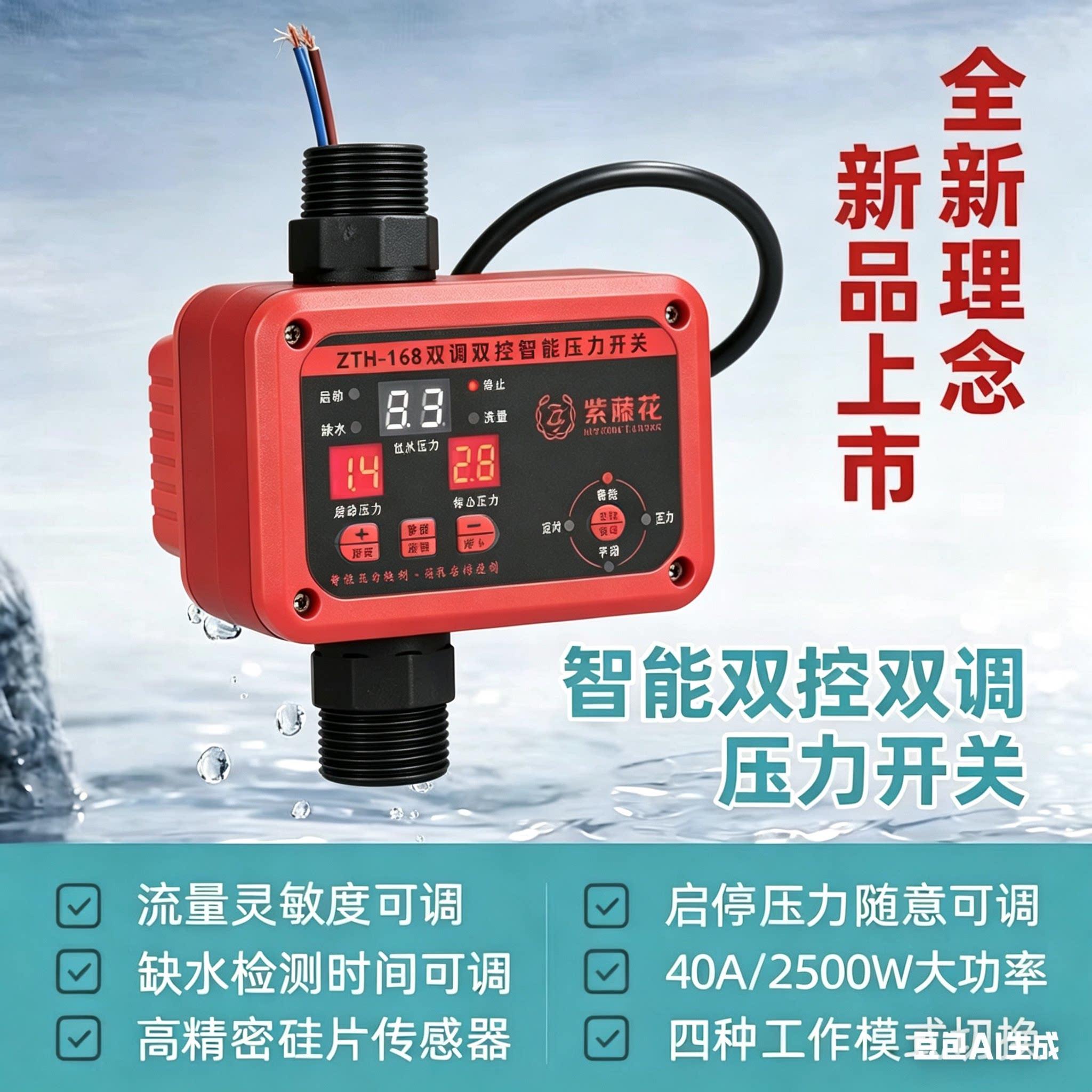 水泵电子压力控制器压力开关全自动压力控制器电子水流开关