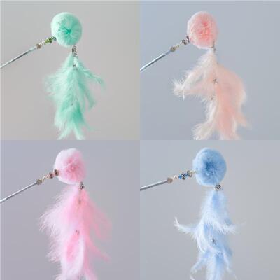 仙女猫具咪逗猫棒宠物8aU6rEs3玩闷小布偶猫羽毛自嗨解耐咬用品大