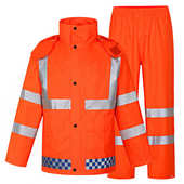 厂家直销荧光橙反光衣高速交通劳保分体雨衣套装 创意成人工作服