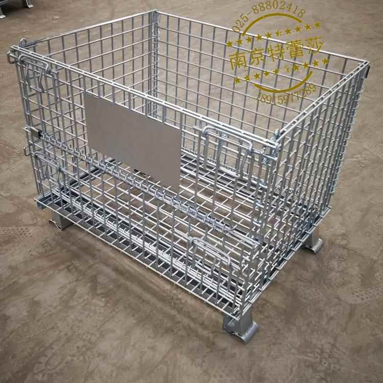 移动铁笼具周转箱RRR仓库重脚型金属推车五金货架工轮子轮储仓笼