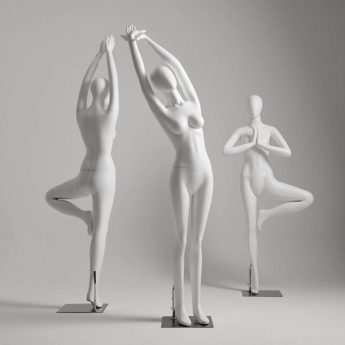 服装店瑜伽模特展示架女装全身运动假人偶人体橱窗陈列拍摄道具