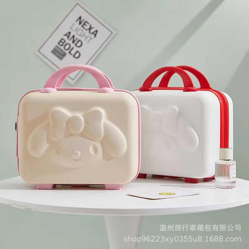 手提行李箱化妆包14寸女学生迷你卡通3D兔密码箱小型旅行收纳箱子