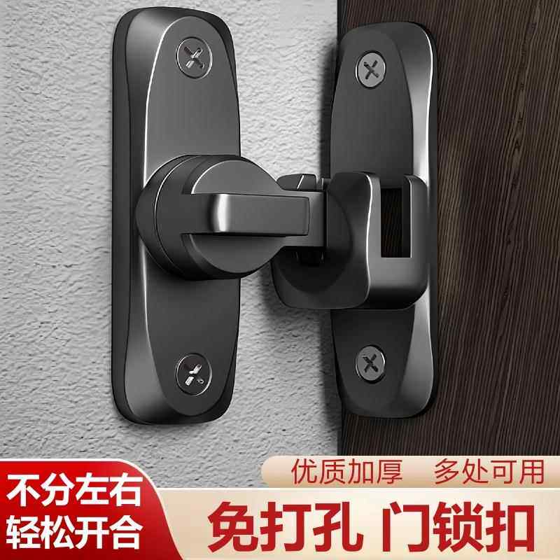 免开孔钢化玻璃门锁推拉单门双开免打孔锁具阳台门免开孔无框锁