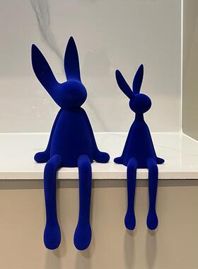 居家客厅入口电视柜鞋柜高端蓝色软饰