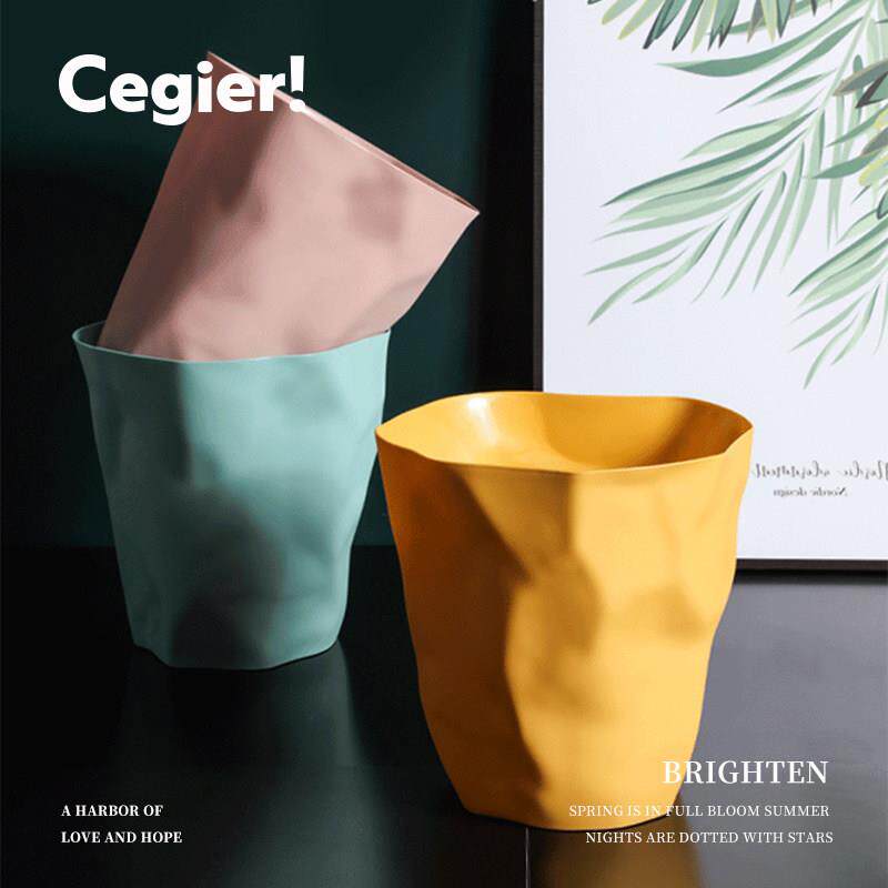Cegier.高颜值ins风垃圾桶简约卧室客厅厨房家用化妆室办公室无盖